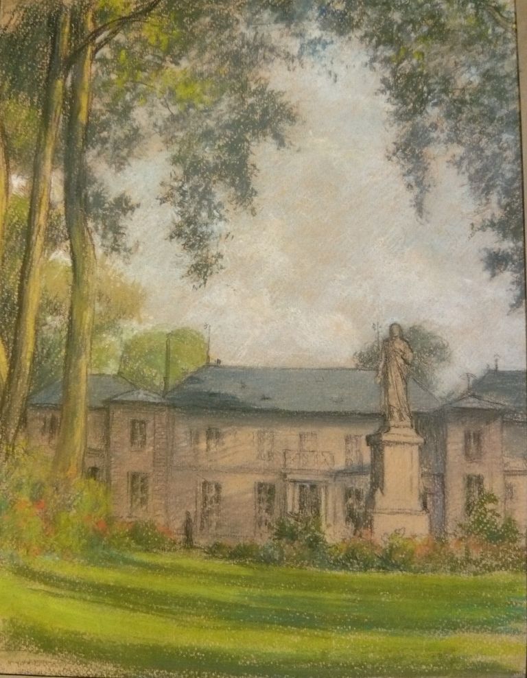 L'École Sainte-Geneviève, la façade vue du jardin