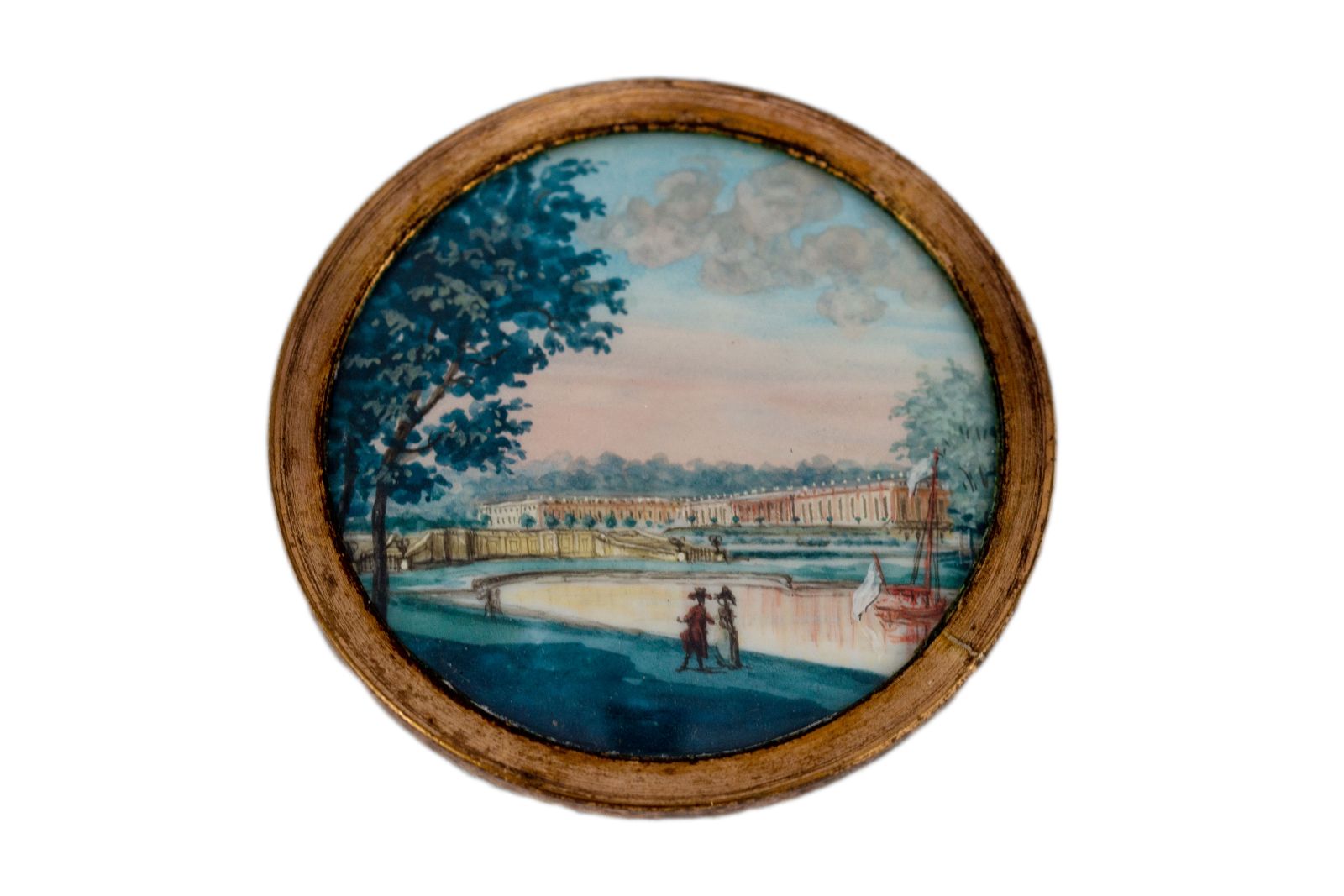 Le Grand Trianon, vu de l'extrémité nord du Grand Canal