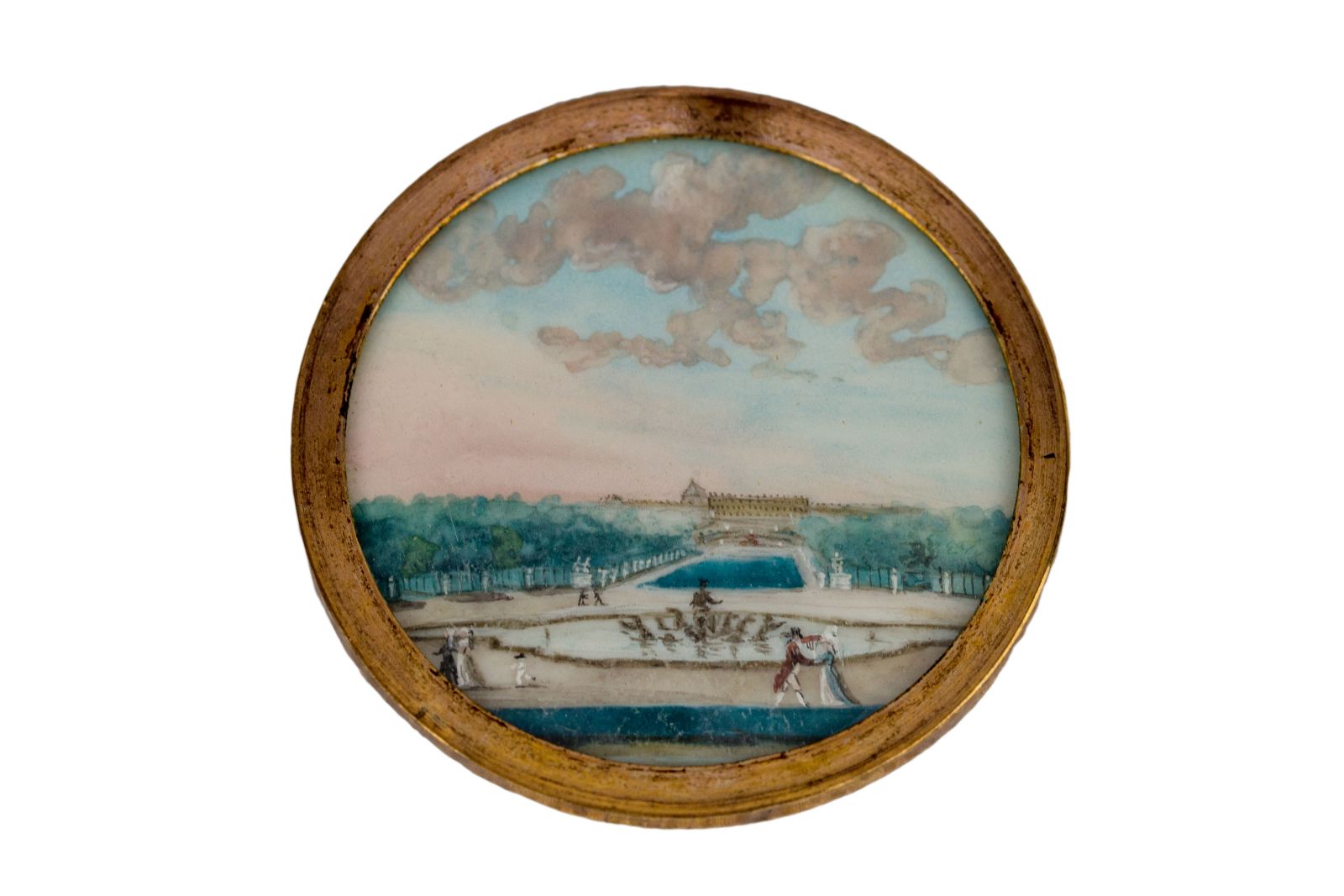 Le bassin d'Apollon, avec vue sur le château