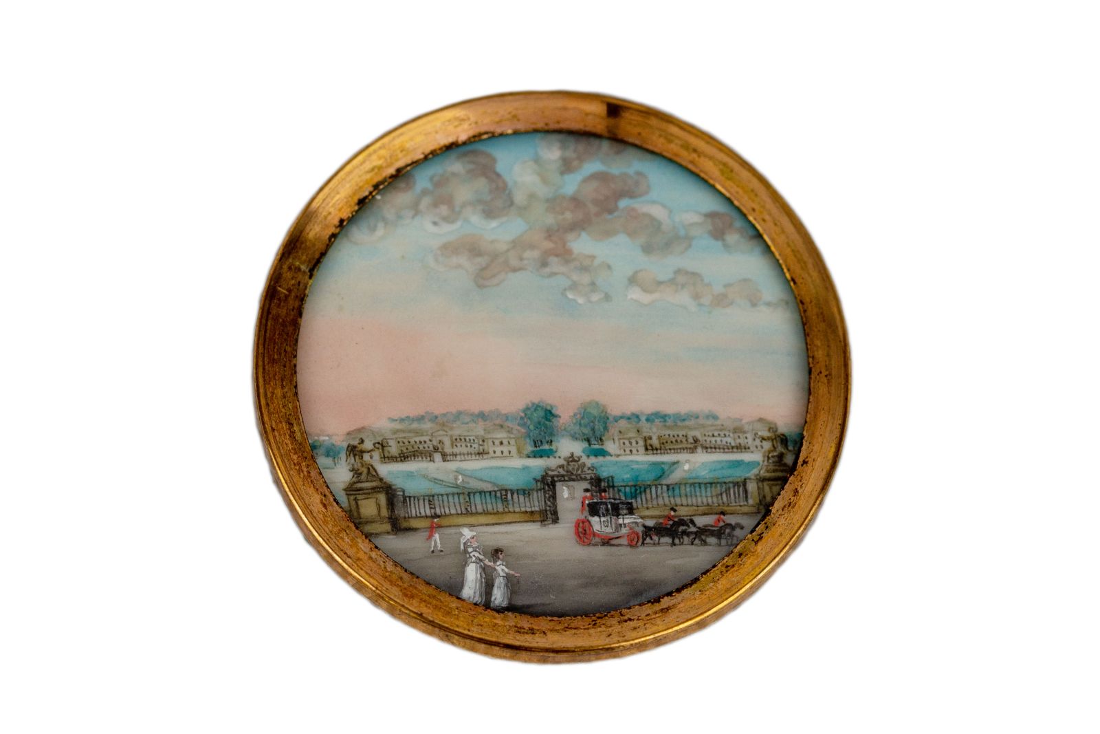 La grille d'honneur, la place d'Armes, la Petite Écurie et la Grande Écurie