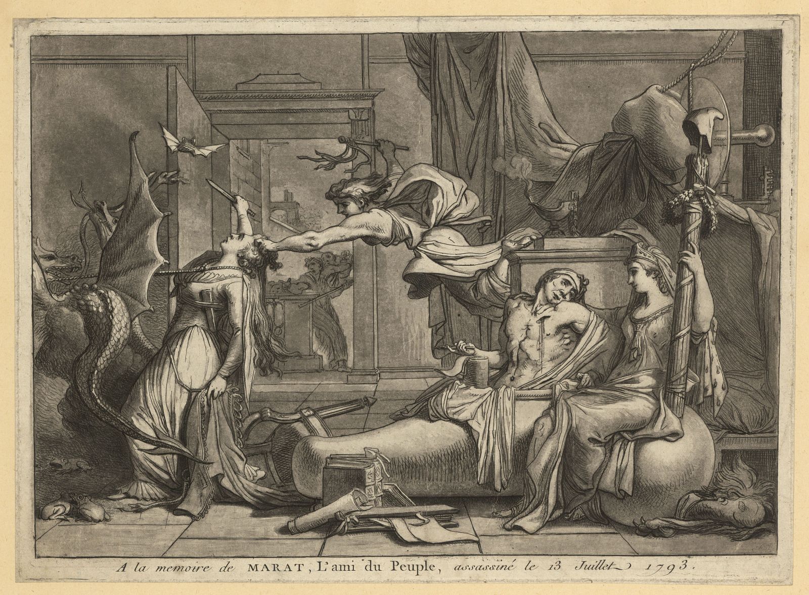 À la mémoire de Marat, l'ami du Peuple, assassiné le 13 juillet 1793