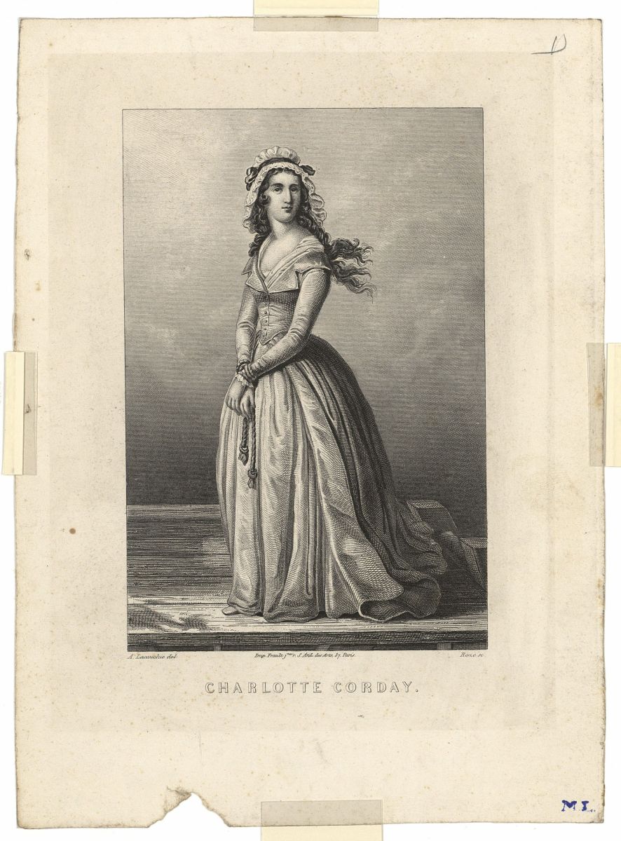 Charlotte Corday les mains liées