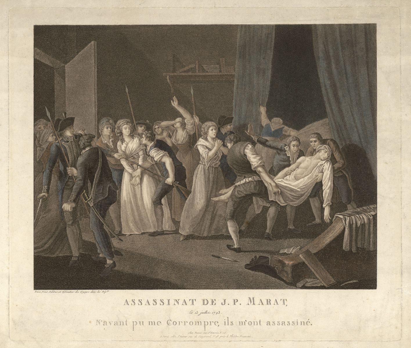 Assassinat de J. P. Marat, le 13 juillet 1793