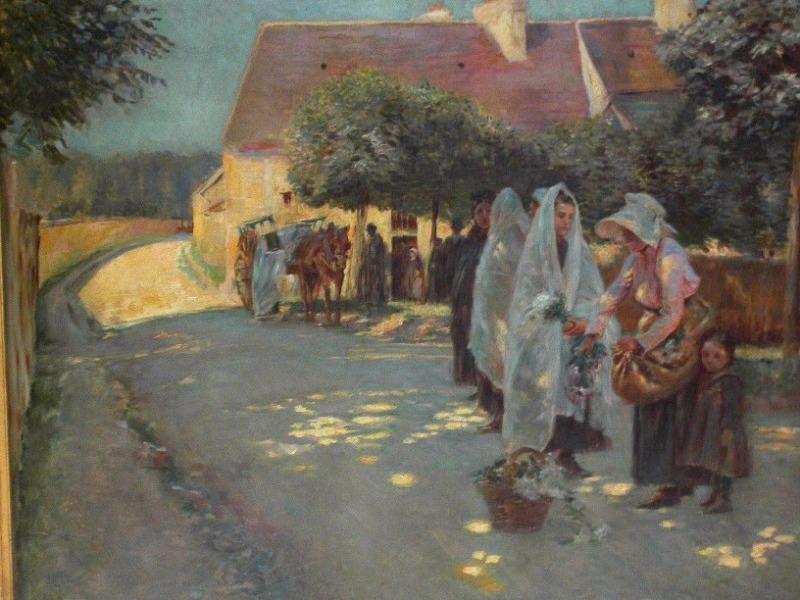 Enterrement d'une jeune fille à la campagne