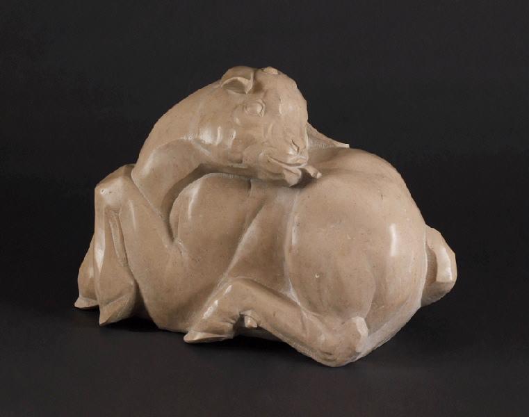 Chevreau se léchant