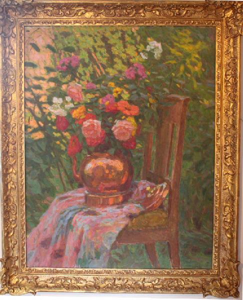 Bouquet de fleurs à la bouilloire