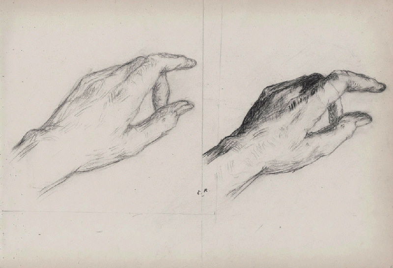 Deux études de main gauche