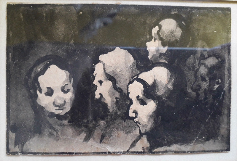 Cinq têtes de femmes