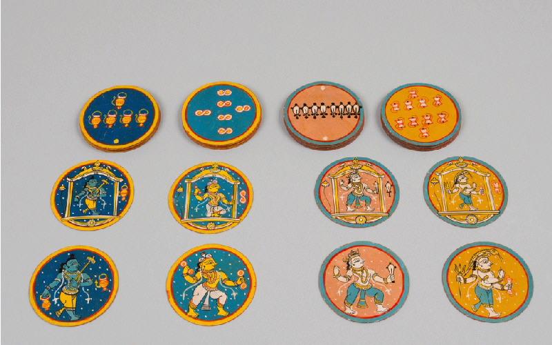 QUATRE SUITES D'UN JEU DE CARTES DASAVATARA (titre factice)