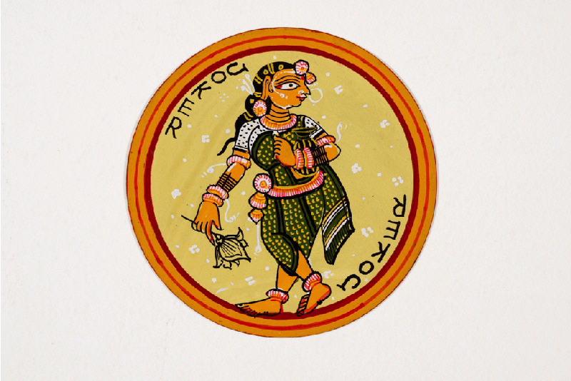 JOKER D'UN JEU DE 'GANJIFAS' INDIEN (titre factice)