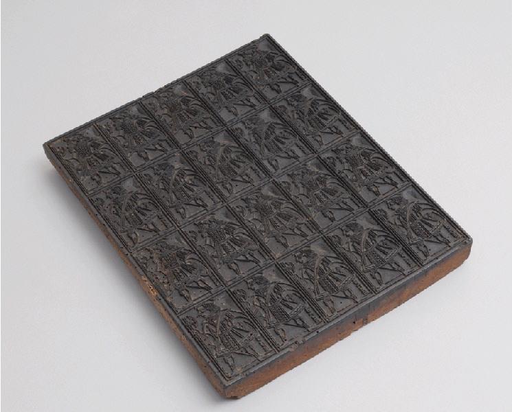 BOIS D'IMPRESSION DES VALETS ROUGES D'UN JEU AU PORTRAIT DE PARIS DE 1746 (titre factice)