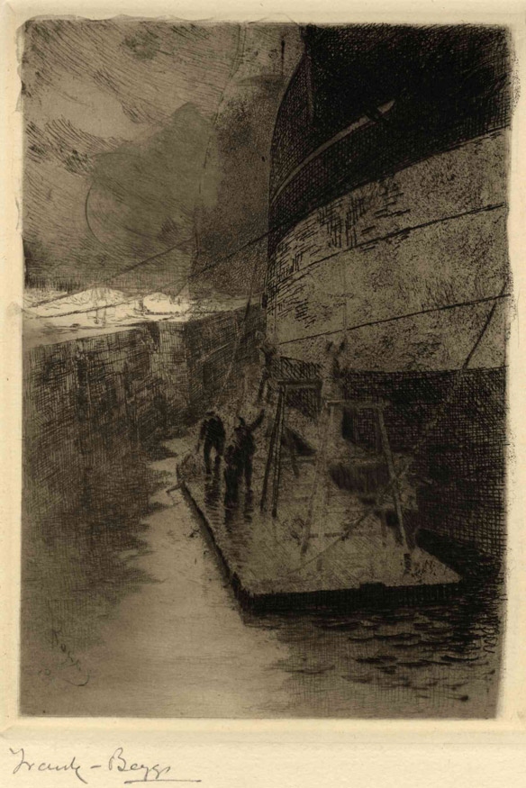 Toilette d'un transatlantique