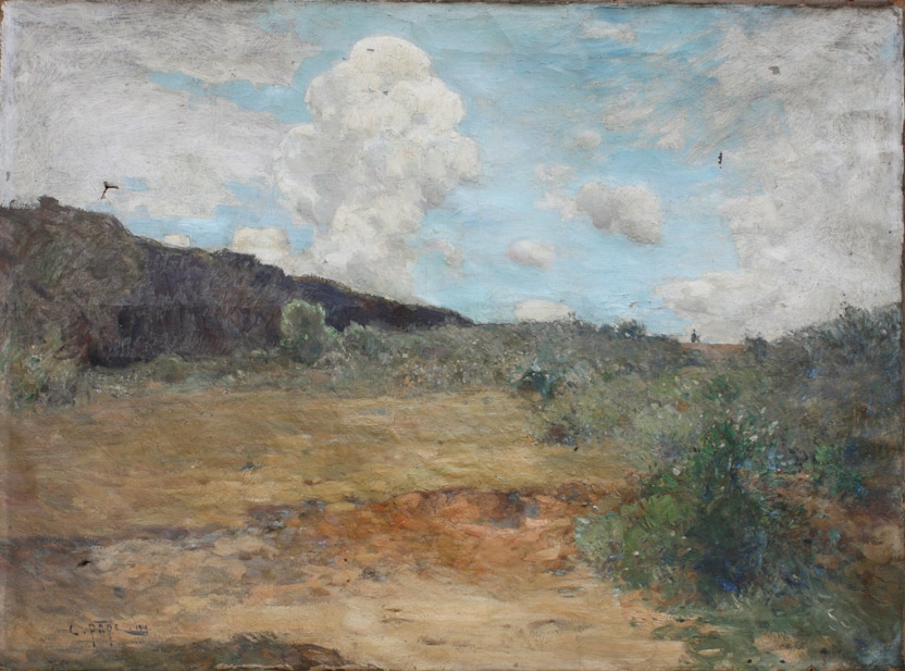 Le haut  du tapis vert