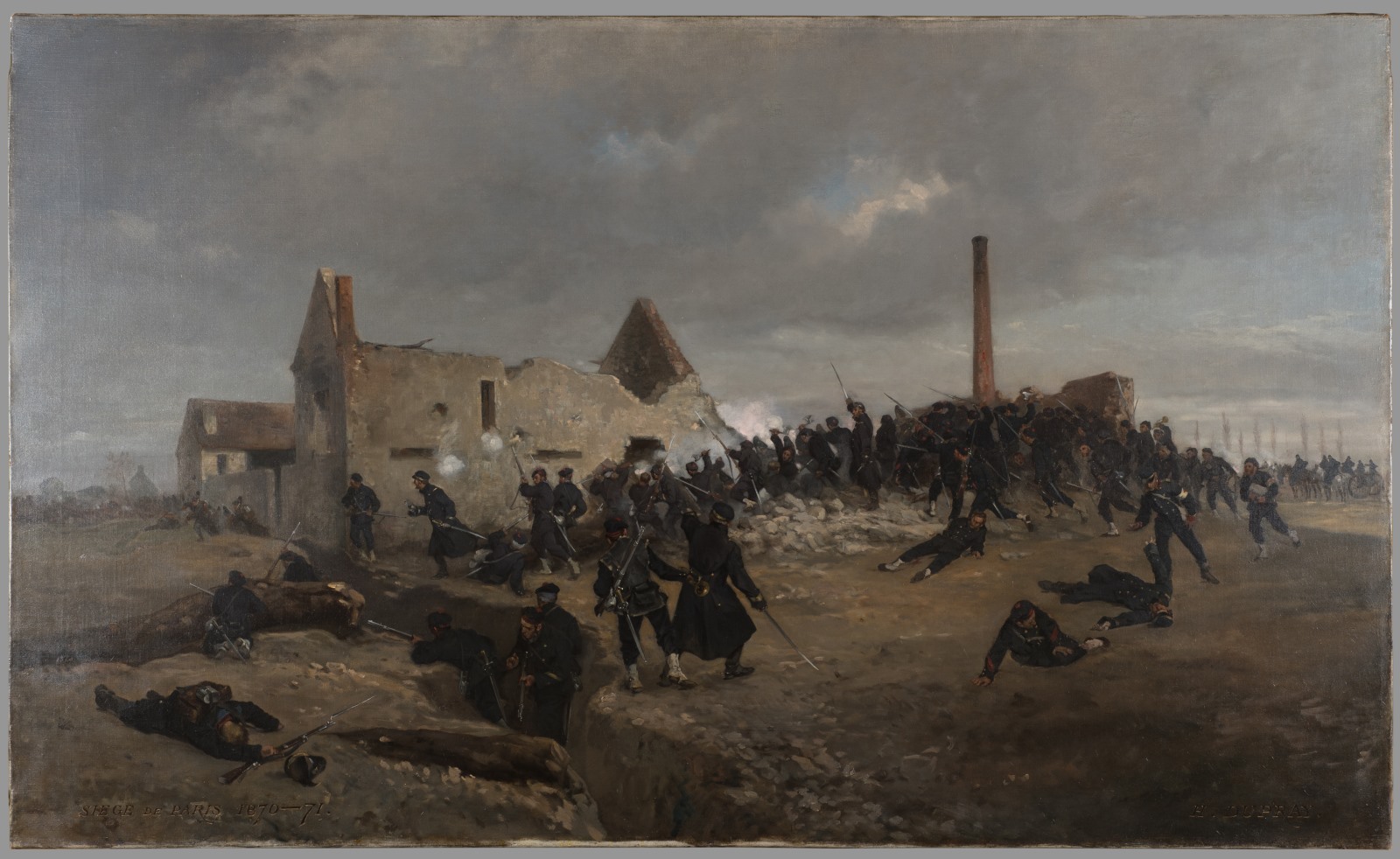 Les fusiliers marins à l'attaque du Bourget