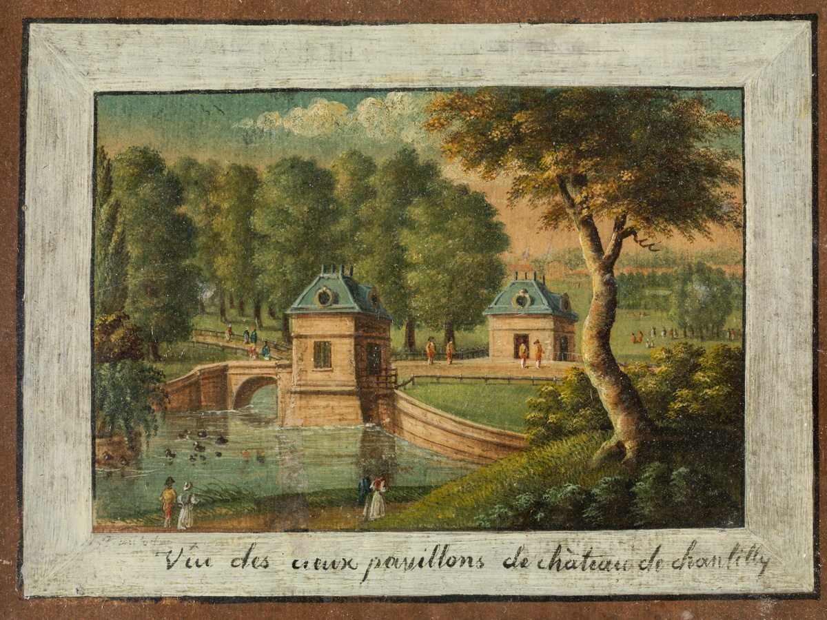 Vue des deux pavillons du château de Chantilly