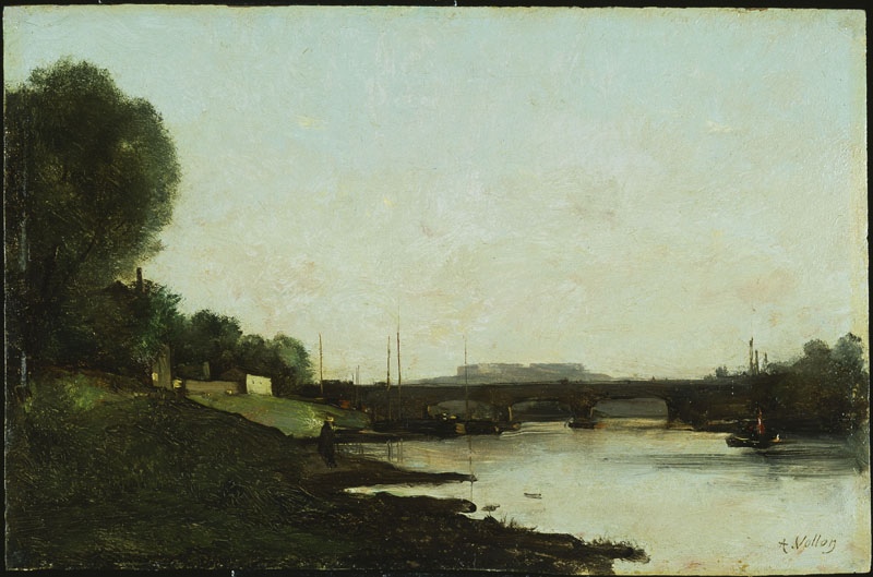 Le pont de Neuilly et le mont Valérien