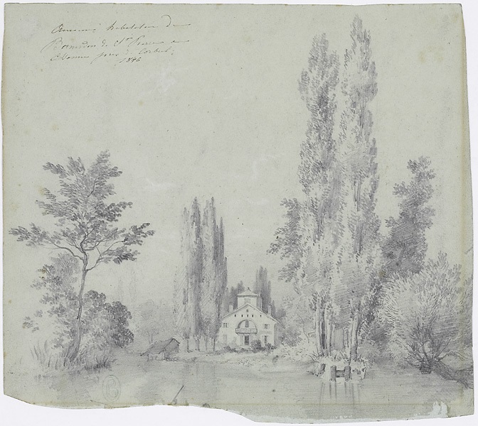 La Maison de Bernardin de Saint-Pierre à Essonne, près Corbeil, en 1846