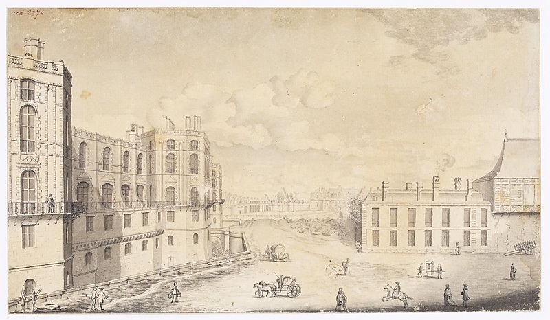 Vue partielle du château de Saint-Germain-en-Laye au XVIIIe siècle