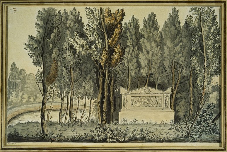 Le tombeau de Jean-Jacques Rousseau à Ermenonville et le temple de la philosophie
