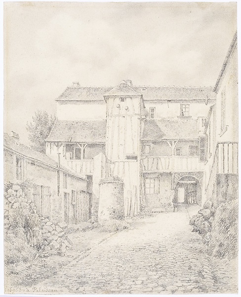 A Palaiseau (Titre forgé) ; Palaiseau - une cour de ferme (Inventaire)
