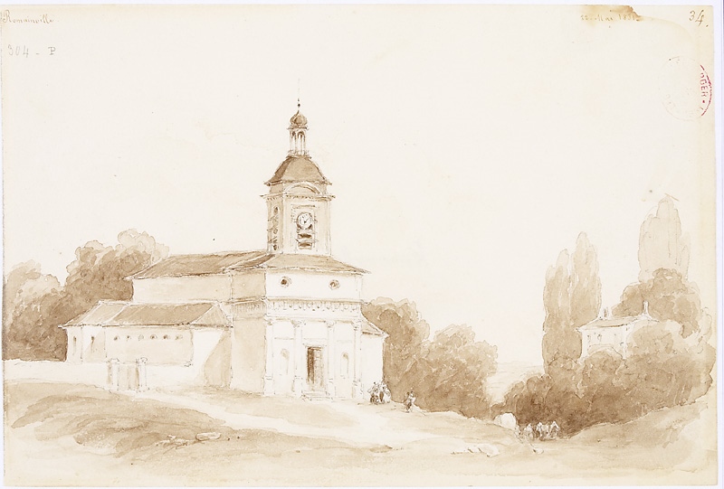 L'église de Romainville en 1831