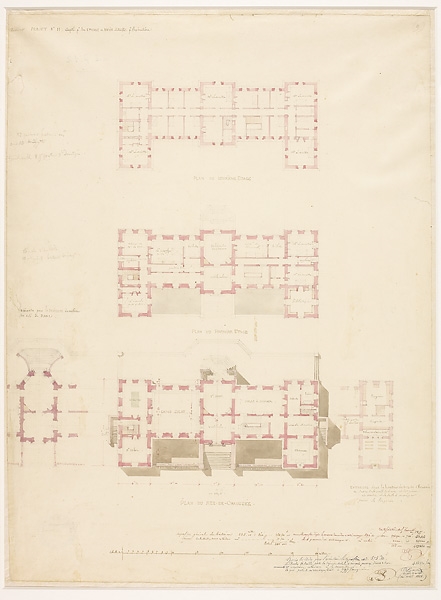 Projet n°II adopté pour la construction du château de Sceaux (Titre forgé)