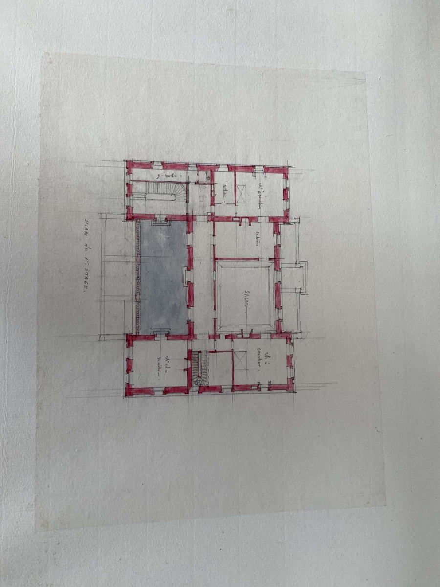 Projet N° 3 pour le château de Sceaux - Plans du rez-de-chaussée et du 1er étage