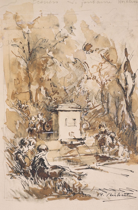 Ecouen - la fontaine Hortense