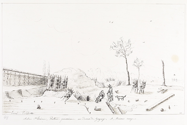 Arbre Florian. Batterie prussienne au dessus de Gagny et Maisons Rouge