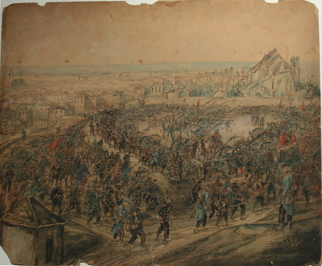 Batteries de canons à Montmartre