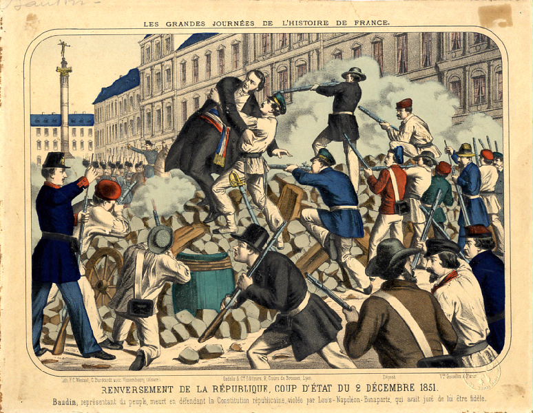 LES GRANDES JOURNÉES DE L'HISTOIRE DE FRANCE. / RENVERSEMENT DE LA RÉPUBLIQUE, COUP D'ÉTAT DU 2 DECEMBRE 1851. (titre inscrit)