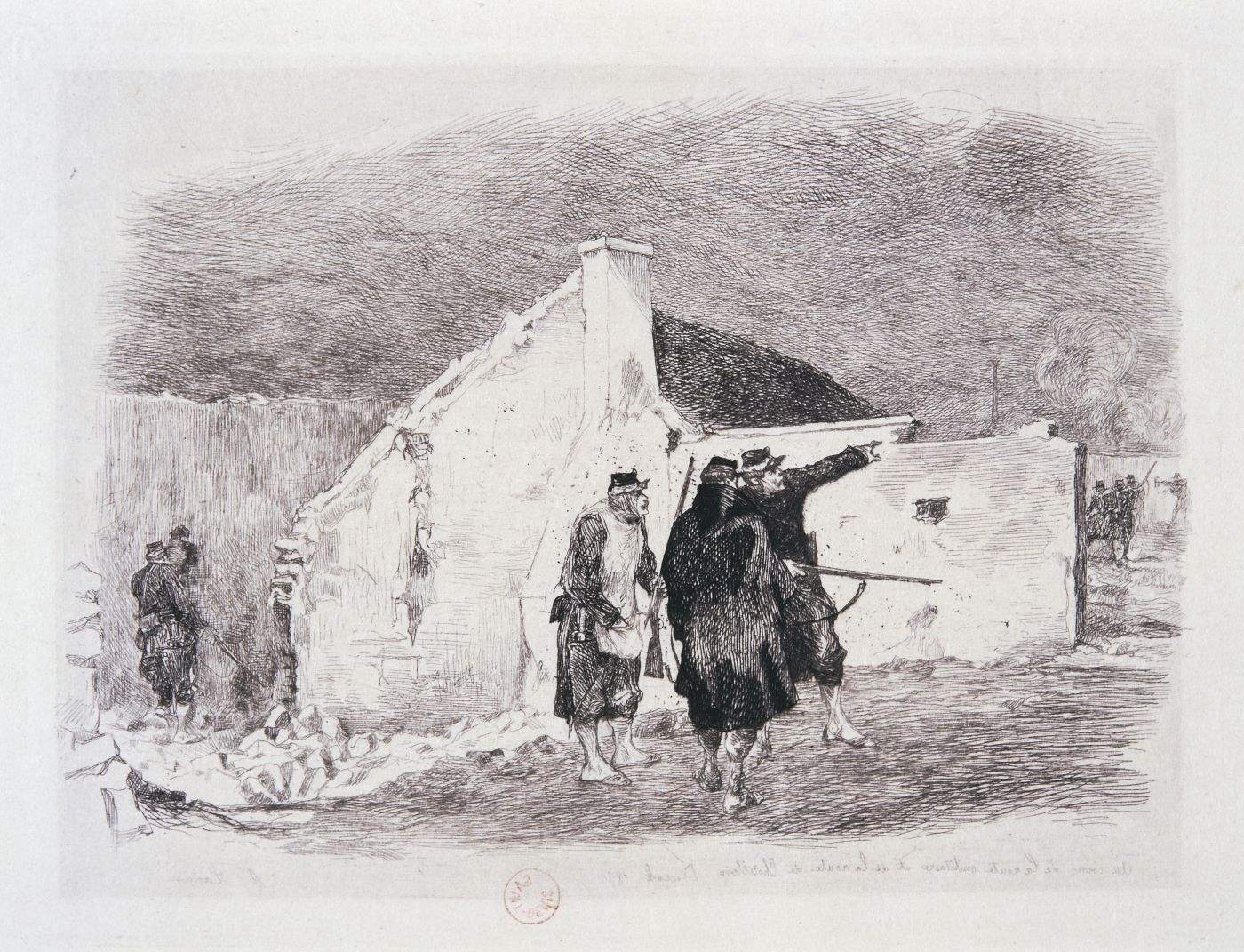 Au coin de la route militaire et de la route de Châtillon, décembre 1870