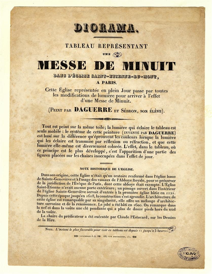 Diorama. Tableau représentant une messe de Minuit dans l’église Saint-Etienne-du-Mont, à Paris