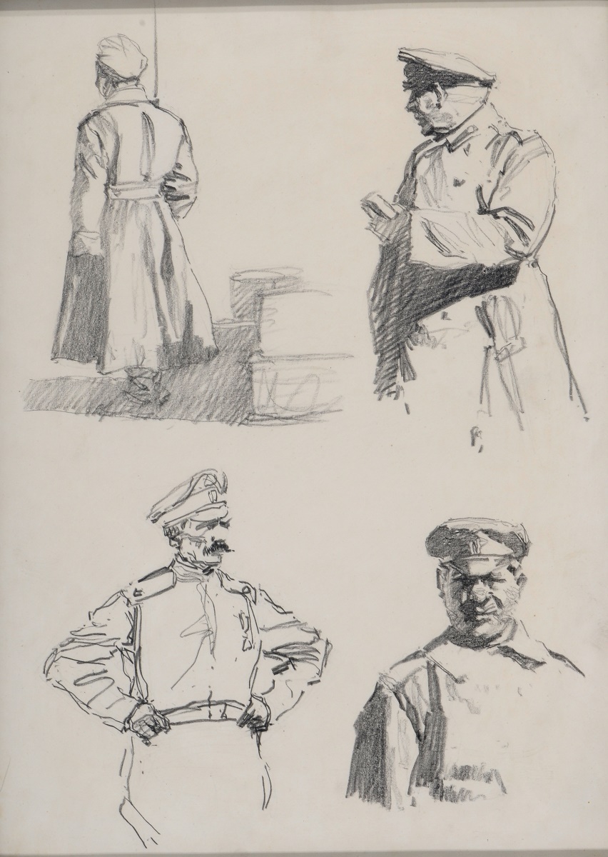 Portraits d'officiers russes au camp de Mailly