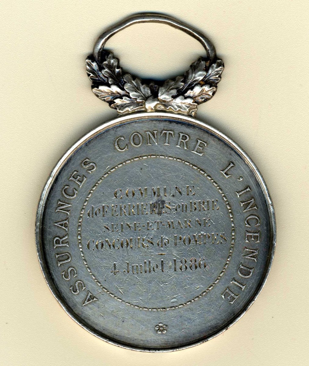 médaille de concours de manoeuvre de pompes à incendie