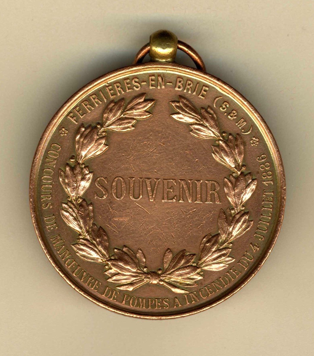 médaille de concours de manoeuvre de pompes à incendie