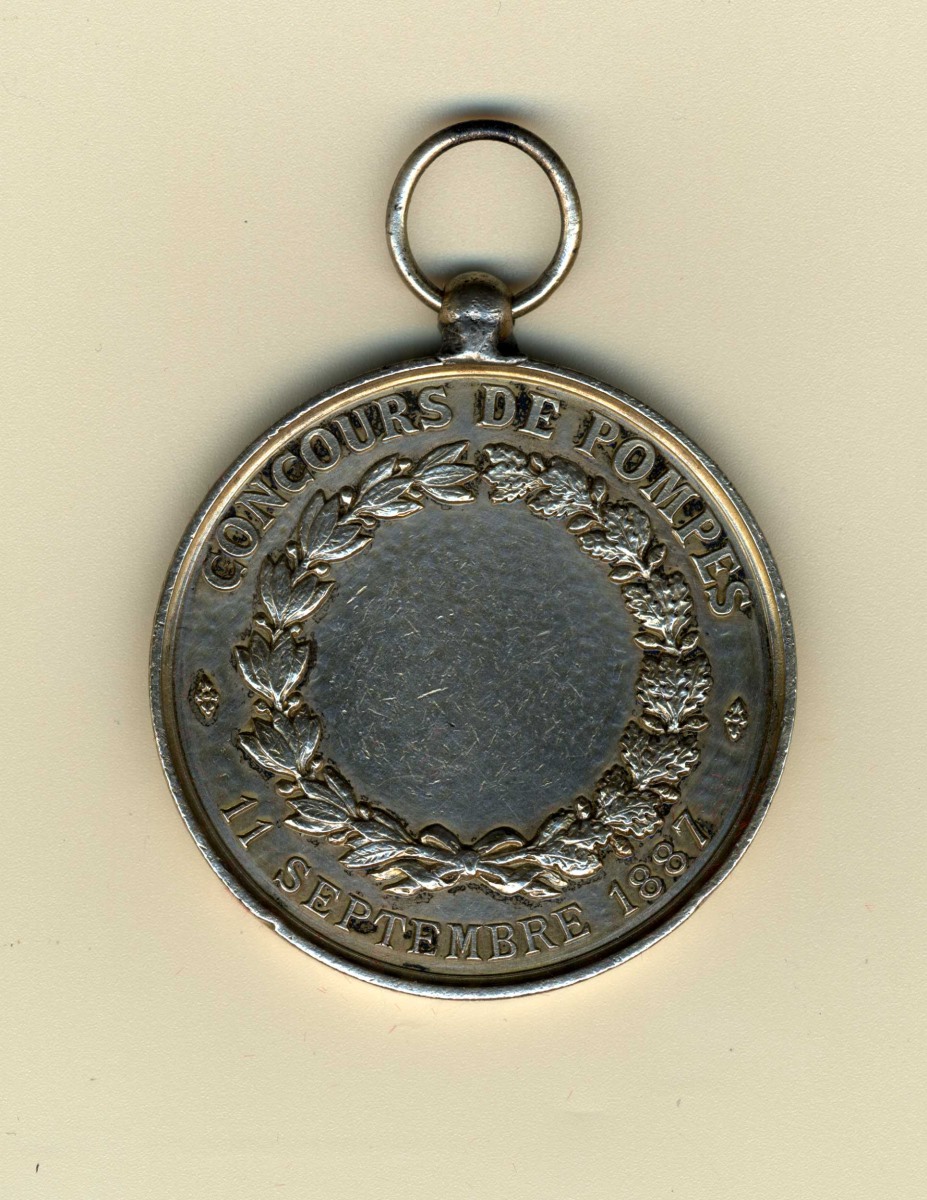 médaille de concours de manoeuvre de pompes à incendie