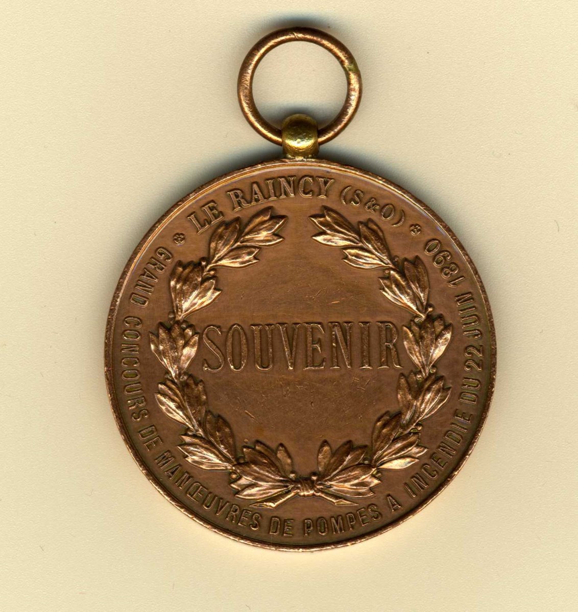 médaille de concours de manoeuvre de pompes à incendie