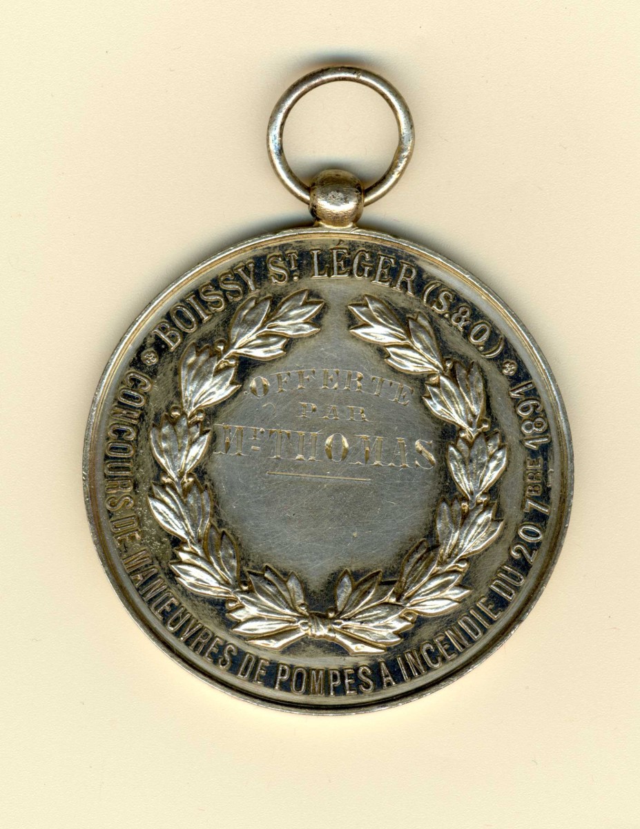 médaille de concours de manoeuvre de pompes à incendie