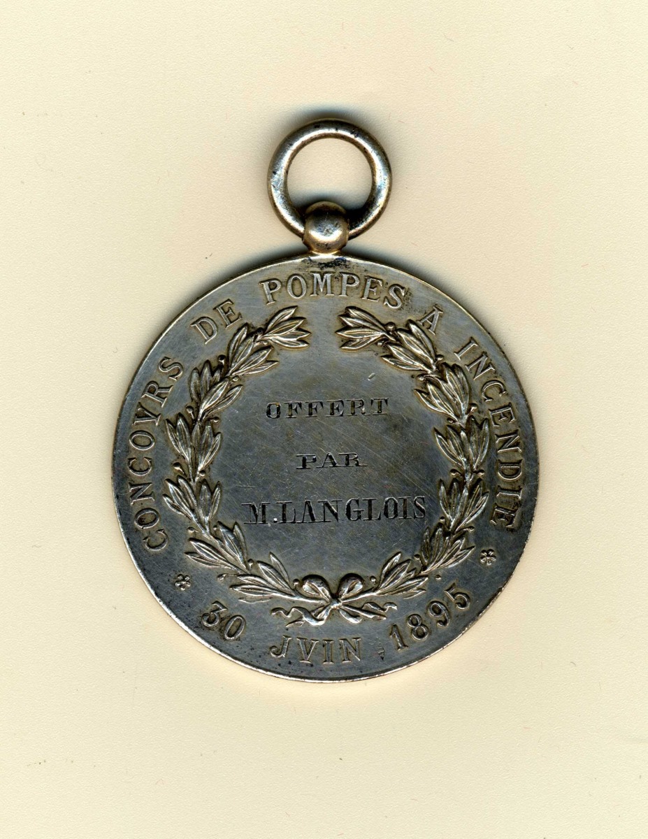 médaille de concours de manoeuvre de pompes à incendie