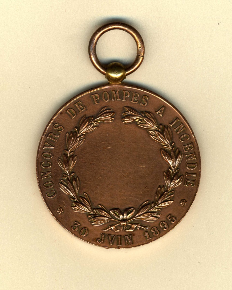 médaille de concours de manoeuvre de pompes à incendie