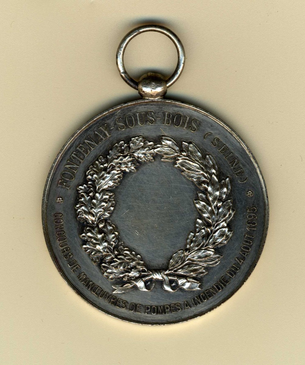 médaille de concours de manoeuvre de pompes à incendie