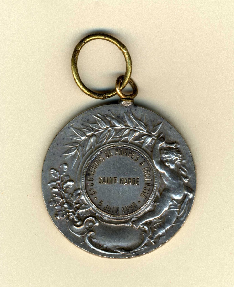 médaille de concours de manoeuvre de pompes à incendie
