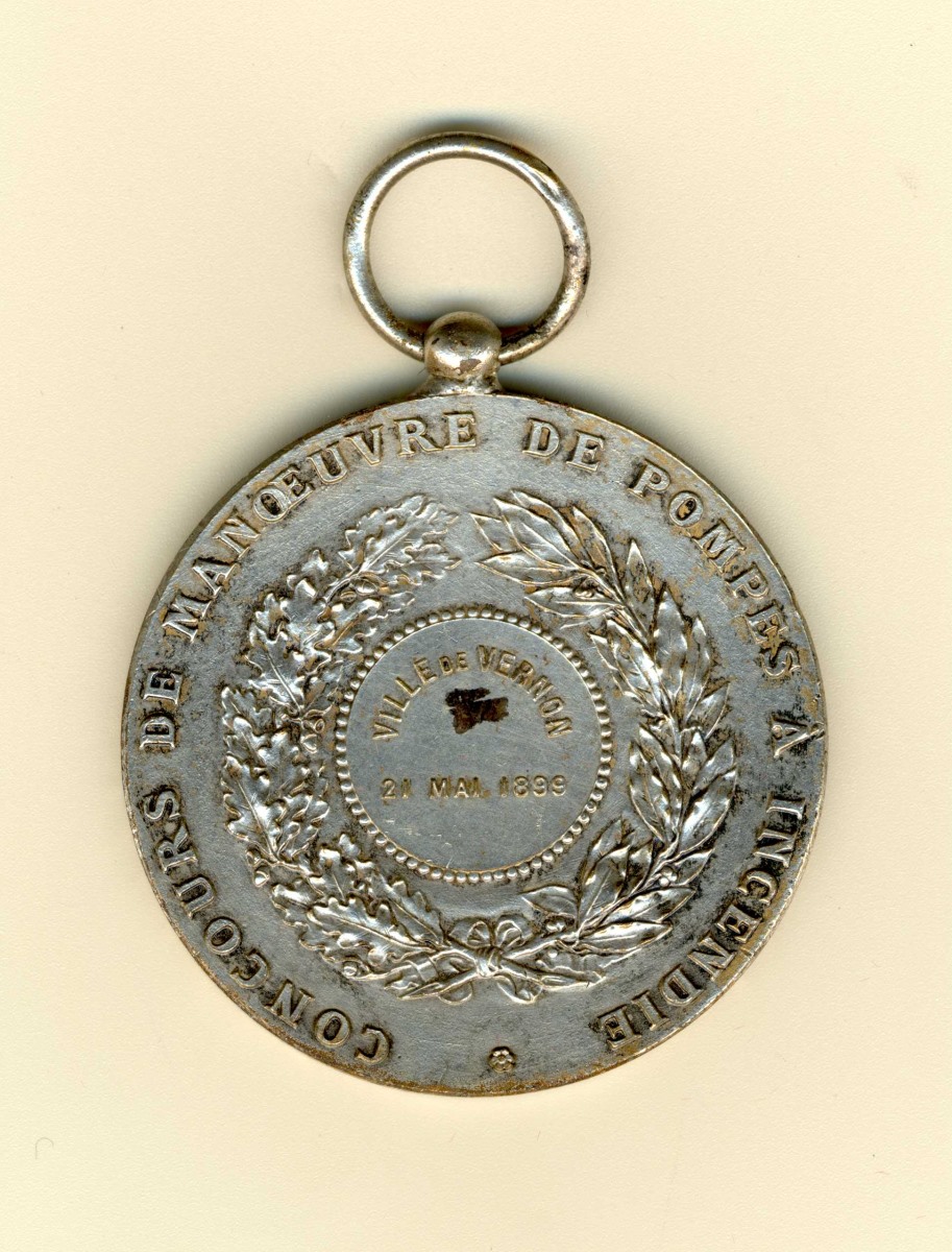 médaille de concours de manoeuvre de pompes à incendie