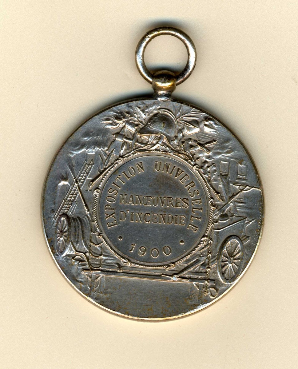 médaille de concours de manoeuvre de pompes à incendie