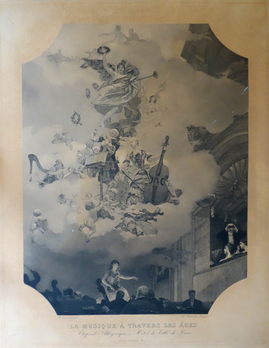 La musique à travers les âges. Plafond allégorique. Hôtel de Ville de Paris