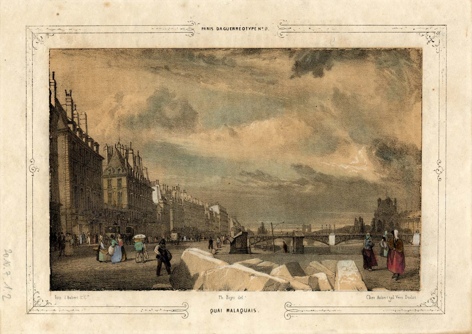 Quai Malaquais ; Paris et ses environs reproduits par le daguerréotype