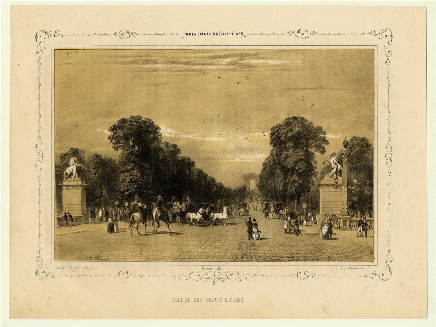 Avenue des Champs-Elysées ; Paris et ses environs reproduits par le daguerréotype