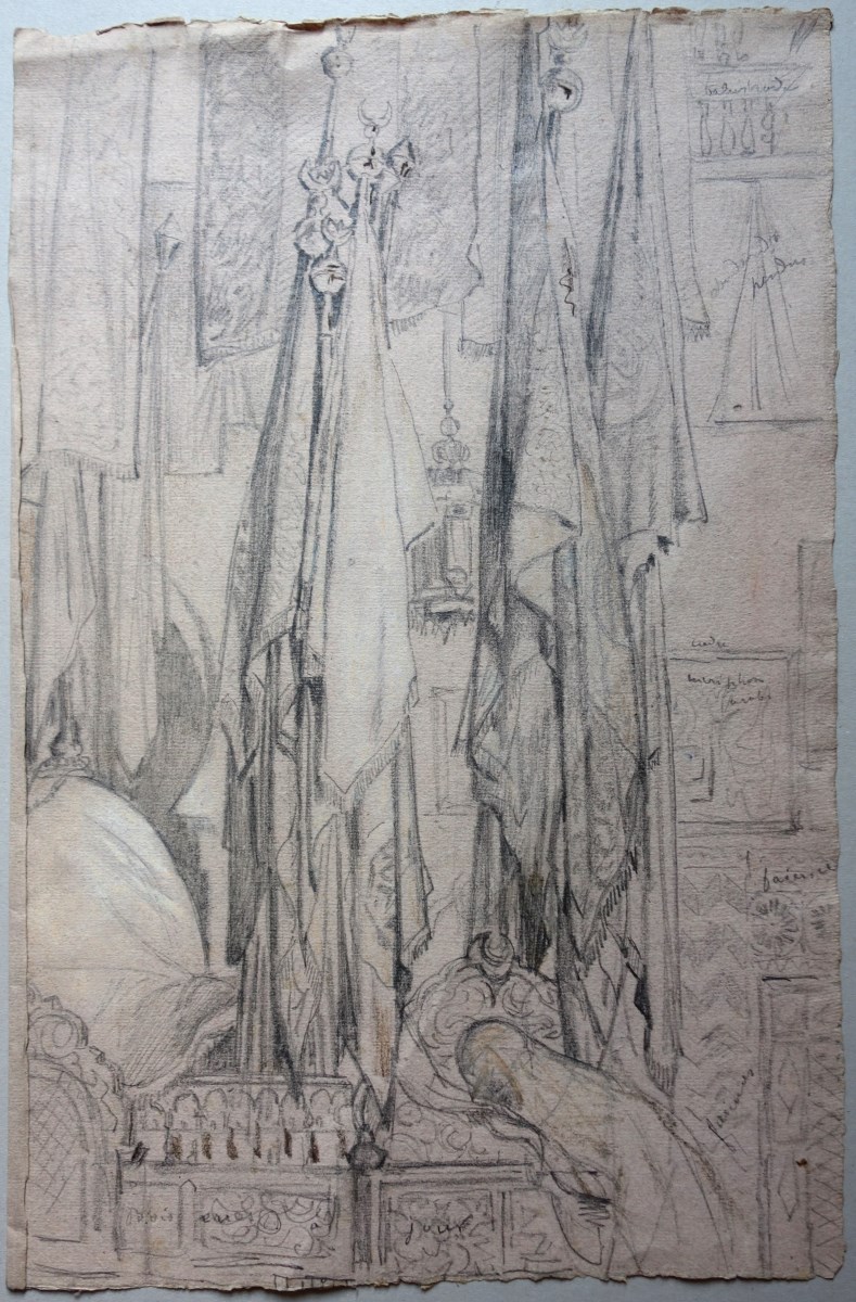 Femme en prière devant le tombeau de Sidi Abderrahmane à Alger