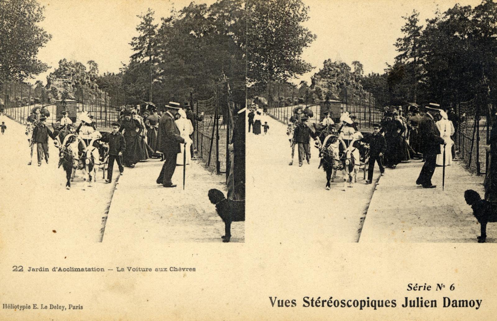 Jardin d'acclimatation. La voiture aux chèvres
